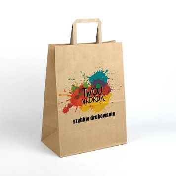 torba papierowa z logiem 32*17*41 cm dla firm, sklep&oacute;w, event&oacute;w