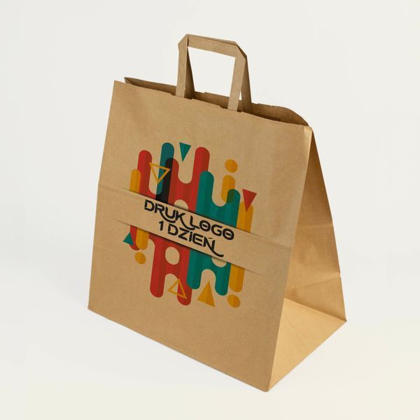 torba papierowa na wynos 34x20x35 cm 500 szt do cateringu