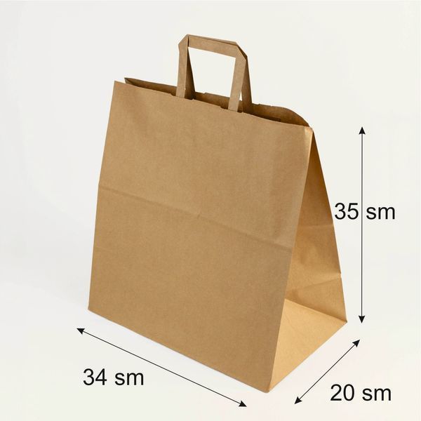 torba papierowa na wynos 34x20x35 cm 500 szt do cateringu