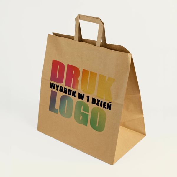 torba papierowa na wynos 34x20x35 cm 500 szt do cateringu