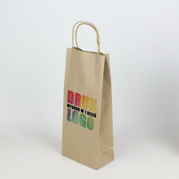 torba na alkohol z logo 16х8х39 cm 100 szt druk w 1 dzień