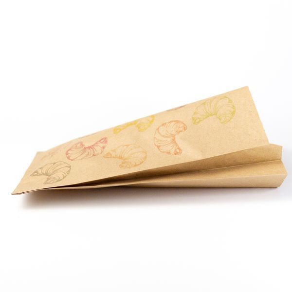 Torby Papierowe Fałdowe z Logo CMYK 100 szt Kraft Torebki Małe 29&times;15x6 cm