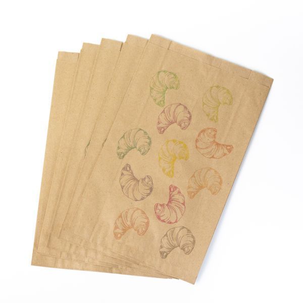 Torebki śniadaniowe Papierowe z Nadrukiem Logo Kolor 500 szt - 29&times;15x6 cm