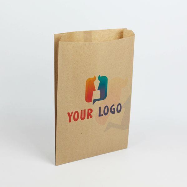 Torebki śniadaniowe Papierowe z Nadrukiem Logo Kolor 500 szt - 29&times;15x6 cm