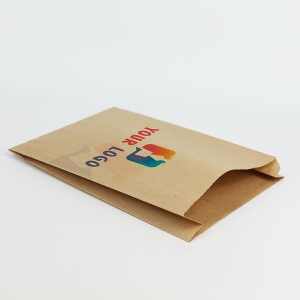 Torebki śniadaniowe Papierowe z Nadrukiem Logo Kolor 500 szt - 29&times;15x6 cm