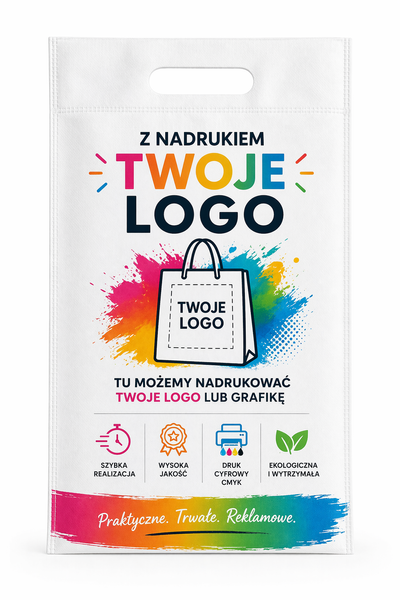 30 szt. toreb non woven z nadrukiem logo firmy | Torby reklamowe