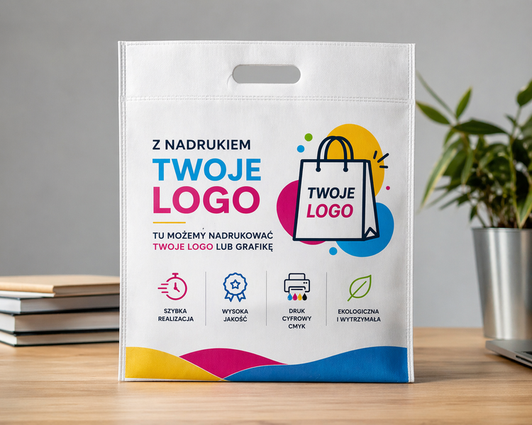 Torby materiałowe non woven z logo 50 szt.